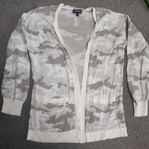 Women's Express Gray Camo Sweater Medium